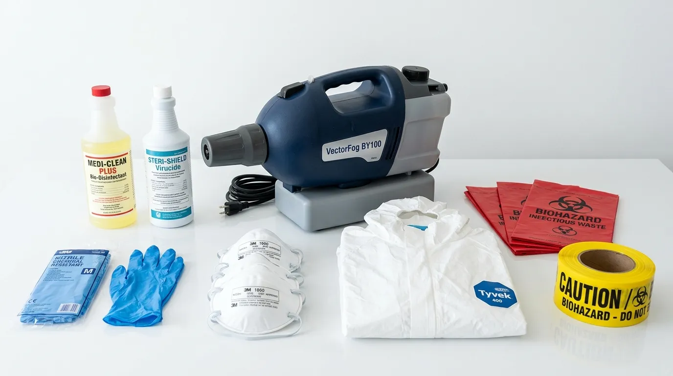 Professional biohazard remediation crew working in Hudson